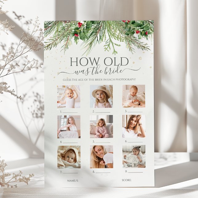 Winter How Old Was The Bride Bridal Shower Game (Creator Uploaded)
