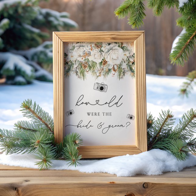 Winter How Old Were They Bridal Shower Game Sign (Creator Uploaded)