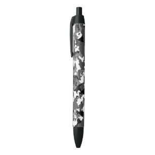 Winter Ice Camo Black Ink Pen