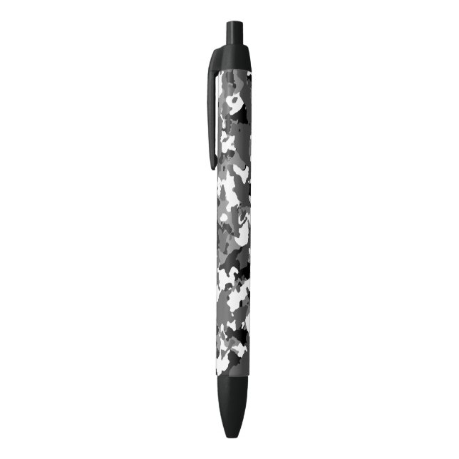 Winter Ice Camo Black Ink Pen (Top (Vertical))