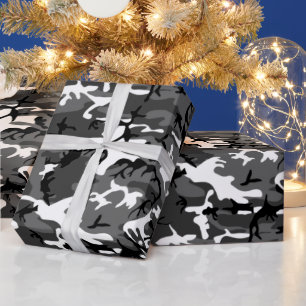 Winter Ice Camo Wrapping Paper