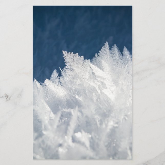 Winter Ice Crystals Stationery (Front)