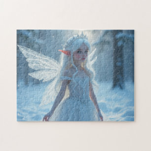 Winter Ice Fairy Princess Jigsaw Puzzle
