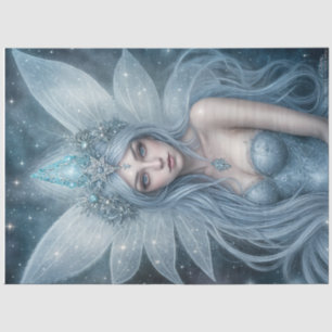 Winter Ice Fairy Queen with Crystal Wings Fantasy  Tissue Paper