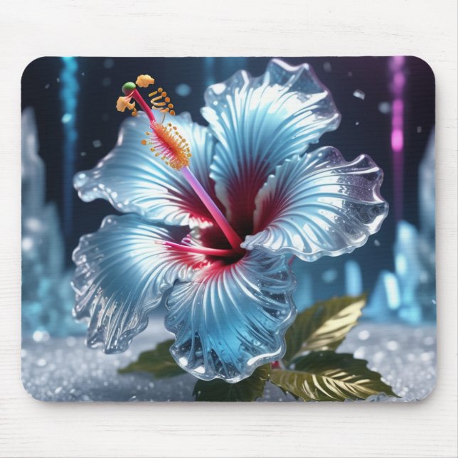 Winter Ice Flower Mousepad (Front)