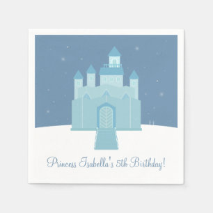 Winter Ice Frozen Palace Princess Birthday Party Napkin
