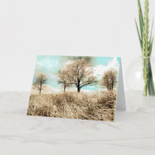 Winter ice, ice storm, nature photography card