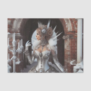 Winter Ice Queen Steampunk Victorian Industrial Tissue Paper