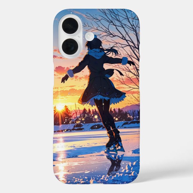 Winter Ice Skater Case-Mate iPhone Case (Back)