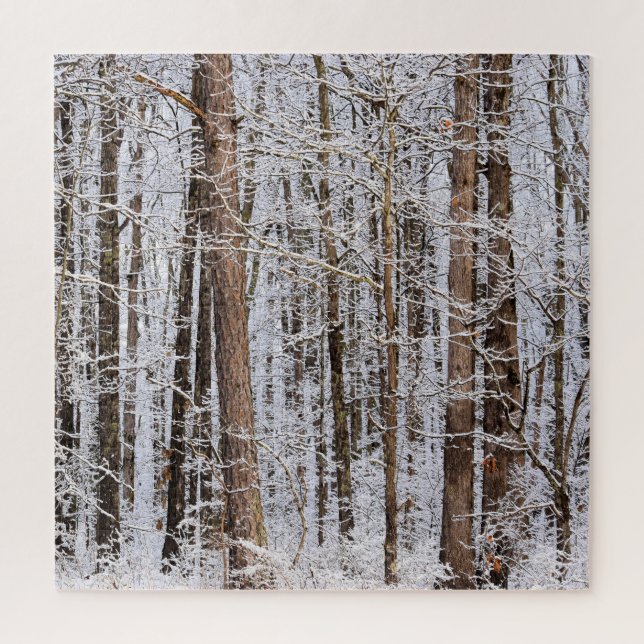 Winter Ice Storm in the Forest Jigsaw Puzzle (Vertical)