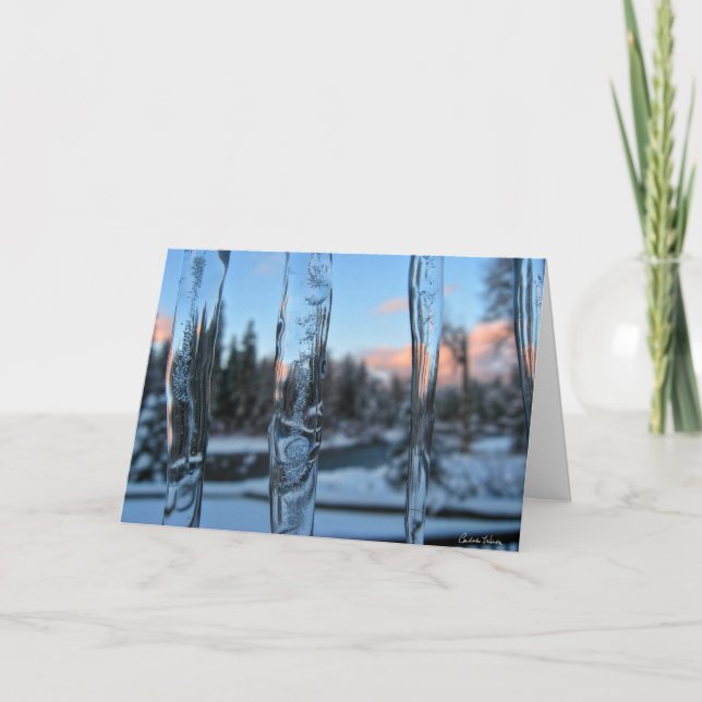 Winter Icicles Holiday Card (Front)