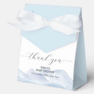 Winter Icy Mountain Snowflake Baby Shower Favour Box