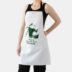 Winter illustration apron