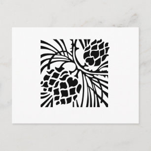 winter in black and white ll postcard
