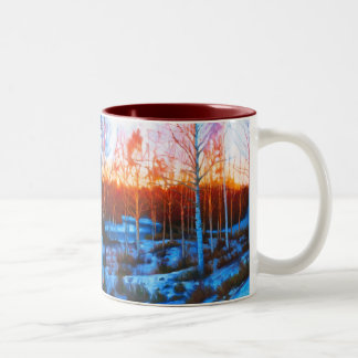 Winter in Dalarna Two-Tone Coffee Mug