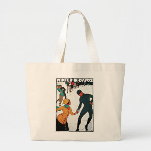 Winter in Davos Large Tote Bag