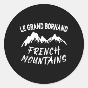 Winter In French Le Grand Bornand Classic Round Sticker