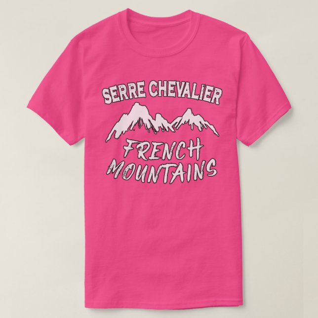 Winter In French Serre Chevalier T-Shirt (Design Front)