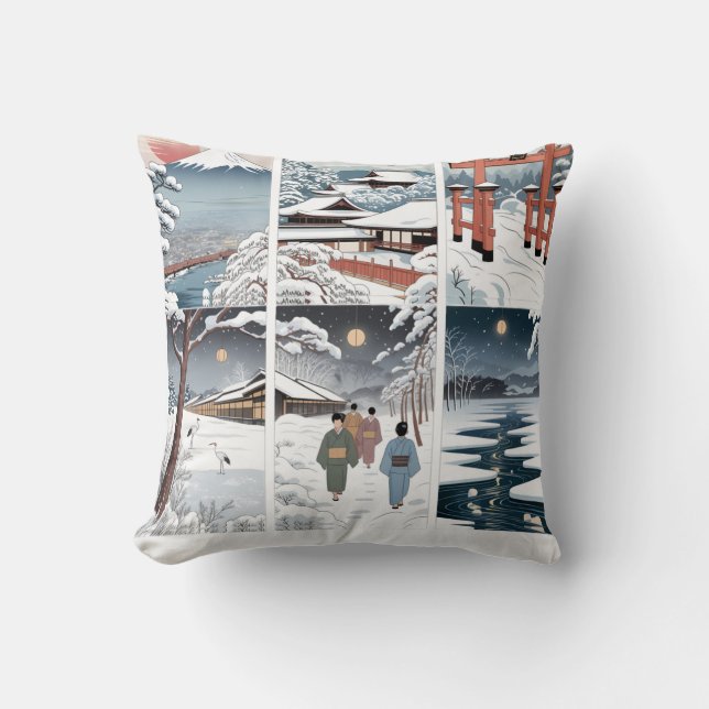 Winter in Japan Shirt Cushion (Front)