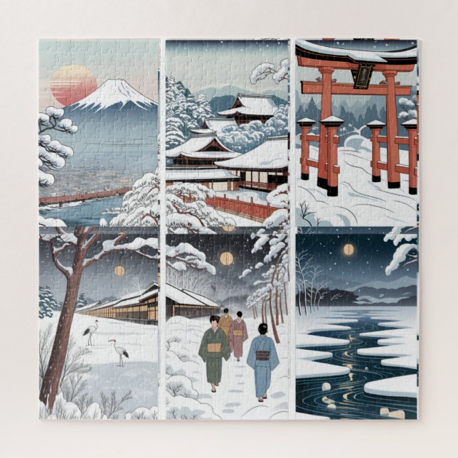 Winter in Japan Shirt Jigsaw Puzzle (Vertical)