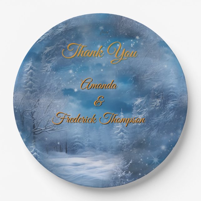 WINTER  in Magical Wonderland Paper Plate (Front)