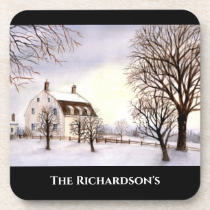 Winter in New England by Farida Greenfield Coaster