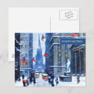 Winter in New York City. Christmas Postcards