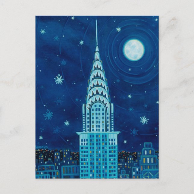 Winter in New York City Postcard (Front)