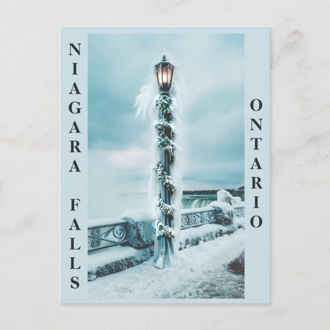 Winter in Niagara Falls Ontario Canada Postcard (Front)