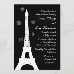 Winter in Paris Rehearsal Dinner Invitation