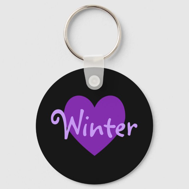 Winter in Purple Key Ring (Front)