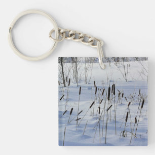 Winter in Quebec, Canada Key Ring