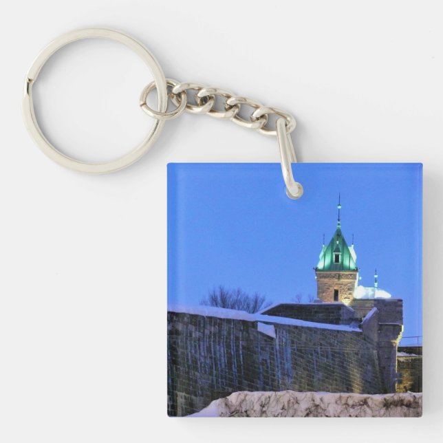Winter in Quebec, Canada Key Ring (Front)