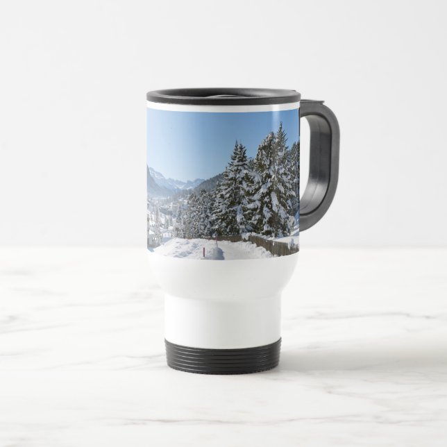 Winter in St. Moritz Travel Mug (Front Right)