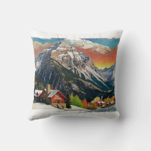 Winter in the Canadian Rocky Mountains Cushion