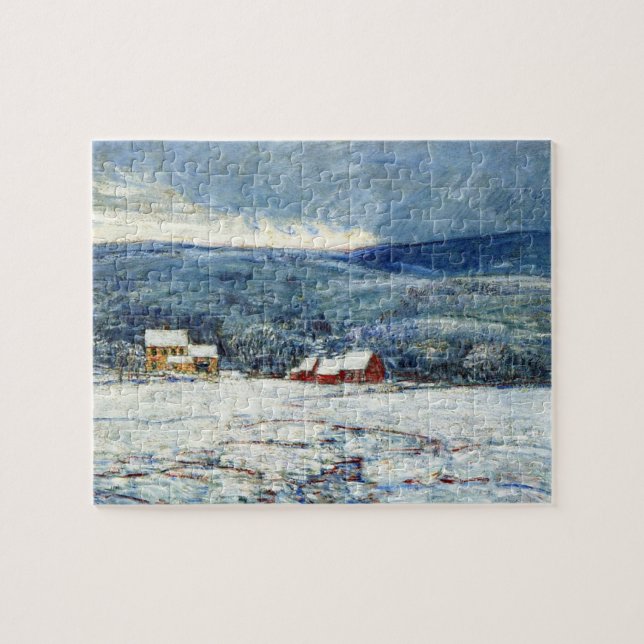 Winter in the Connecticut Hills (by Childe Hassam) Jigsaw Puzzle (Horizontal)