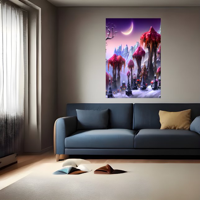 Winter in the cool forest | AI Art  Poster (Creator Uploaded)