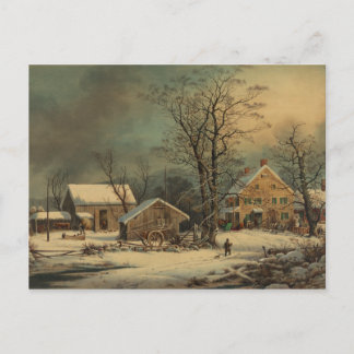 Winter In The Country: A Cold Morning Postcard