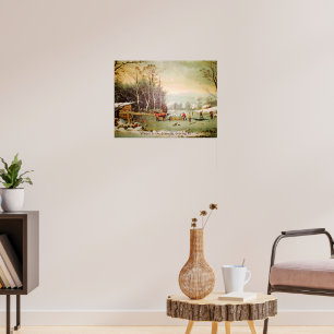 Winter in the Country, Getting Ice Poster