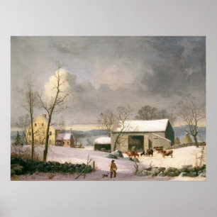 Winter in the Country - GH Durrie Fine Art Poster