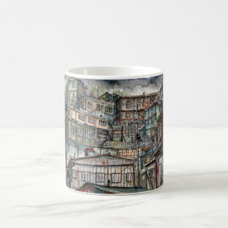 Winter in the hills of Valparaíso (watercolor). Coffee Mug