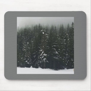 Winter in the Mountain Forest, Oregon Mouse Mat