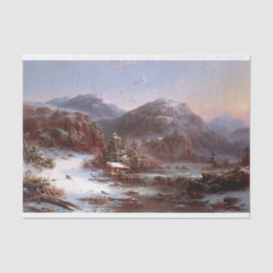 Winter in the Mountains, Decoupage Tissue Paper