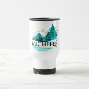Winter in the Mountains Travel Mug