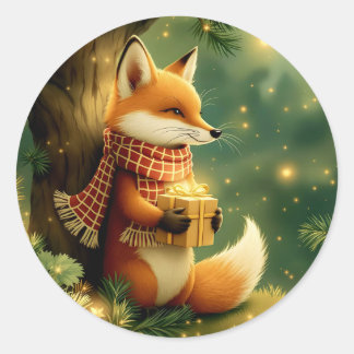 Winter in the Pines Classic Round Sticker