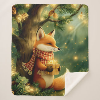 Winter in the Pines Sherpa Blanket