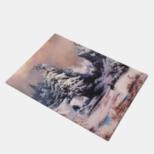 Winter in the Rocky Mountains (by Thomas Moran) Doormat