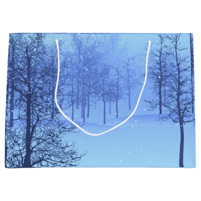 Winter in the Woods on a Large Gift Bag (Front)