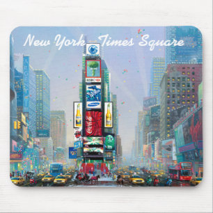 Winter in Times Square Mouse Mat