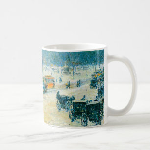 Winter in Union Square by Frederick Childe Hassam Coffee Mug